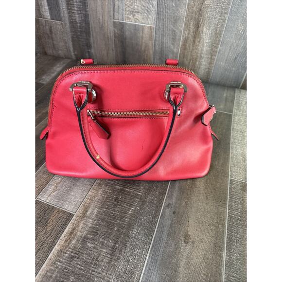 Guess Medium handbag red dome shaped zippered closure satchel - Picture 2 of 16